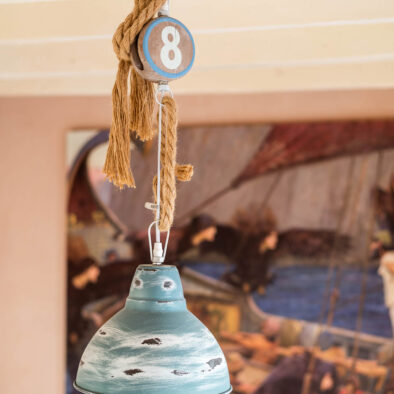 Vintage, blue light hanging